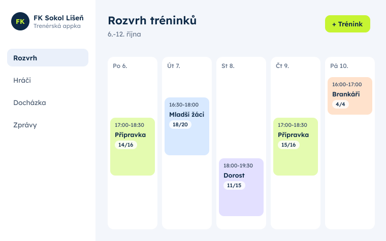 Training schedule